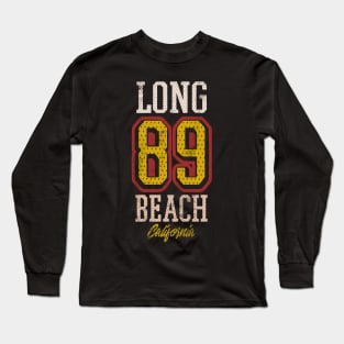 Long Beach California sports football lettering jersey 89 Long Sleeve T-Shirt